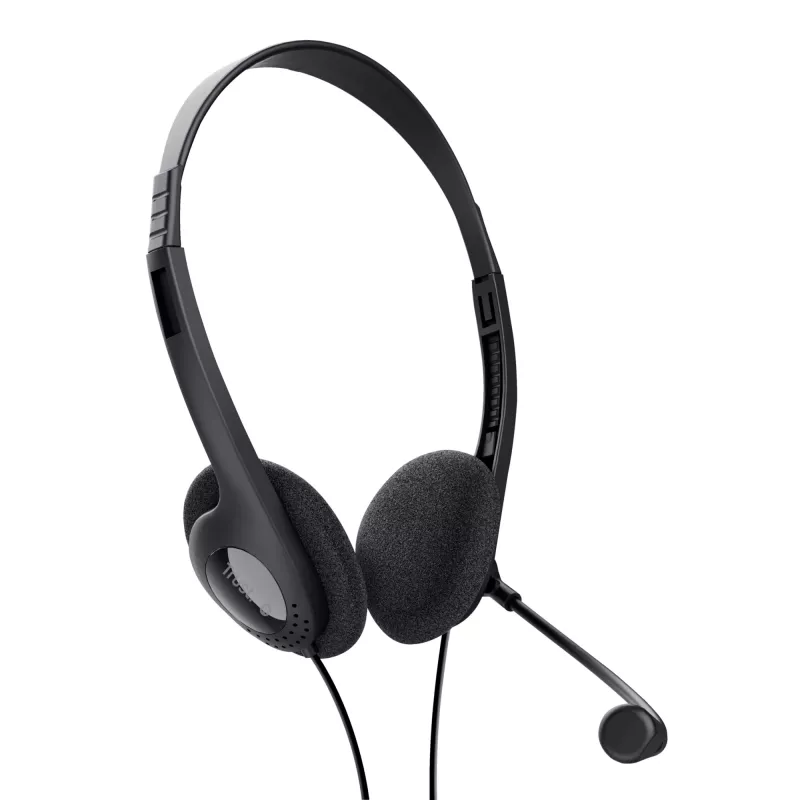 Trust 24659 hoofdtelefoon/headset bedraad hoofdband gesprekken/muziek zwart