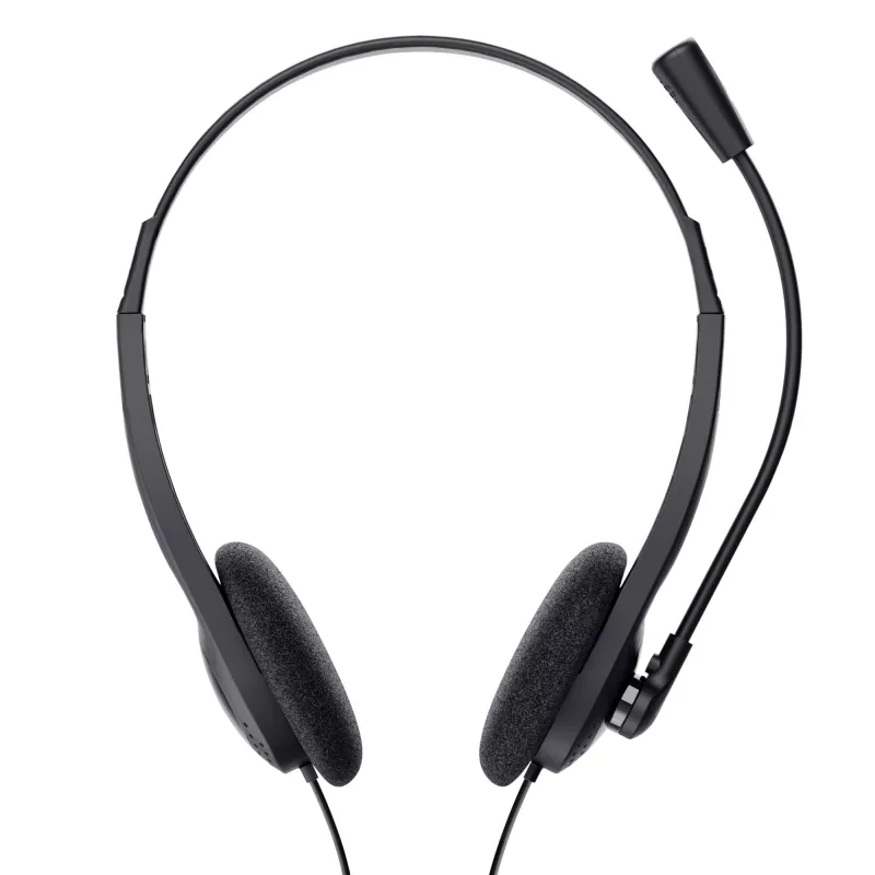 Trust 24659 hoofdtelefoon/headset bedraad hoofdband gesprekken/muziek zwart