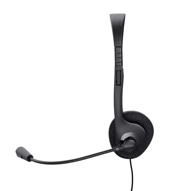Trust 24659 hoofdtelefoon/headset bedraad hoofdband gesprekken/muziek zwart