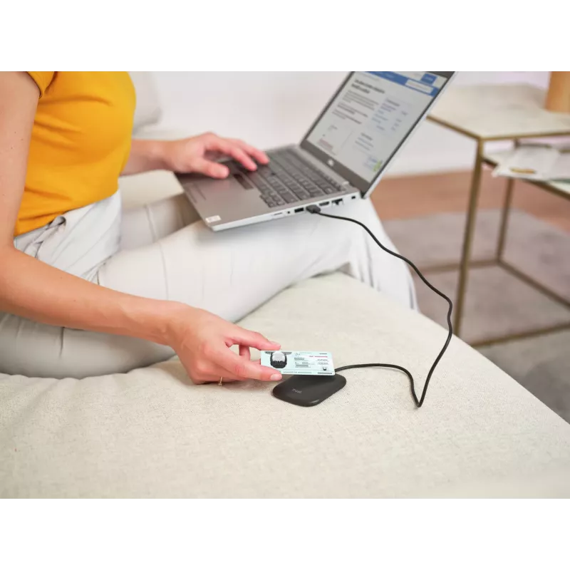 Trust Ceto smartcardlezer voor binnen USB USB 2.0 zwart