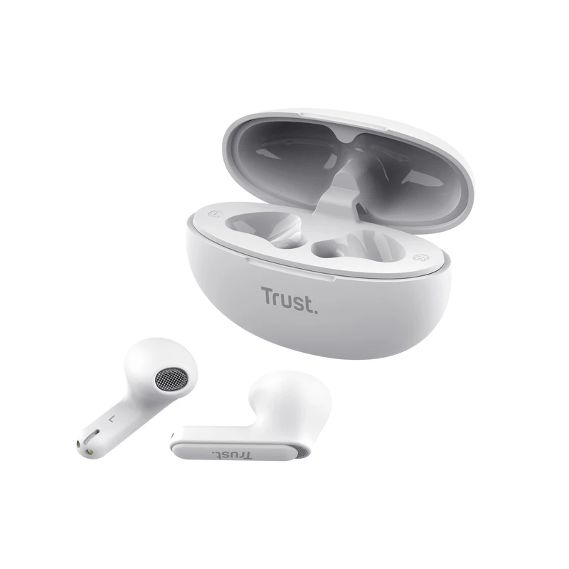 Trust Yavi headset True Wireless Stereo (TWS) in-ear hoofdtelefoon gesprekken/muziek USB Type-C Bluetooth wit