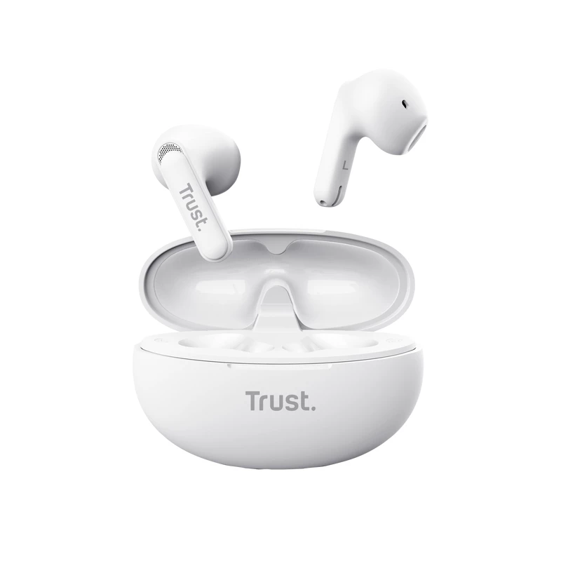Trust Yavi headset True Wireless Stereo (TWS) in-ear hoofdtelefoon gesprekken/muziek USB Type-C Bluetooth wit