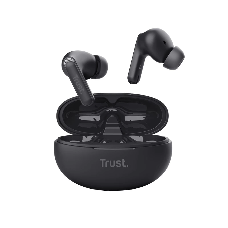 Trust Yavi headset True Wireless Stereo (TWS) in-ear gesprekken/muziek USB Type-C Bluetooth zwart
