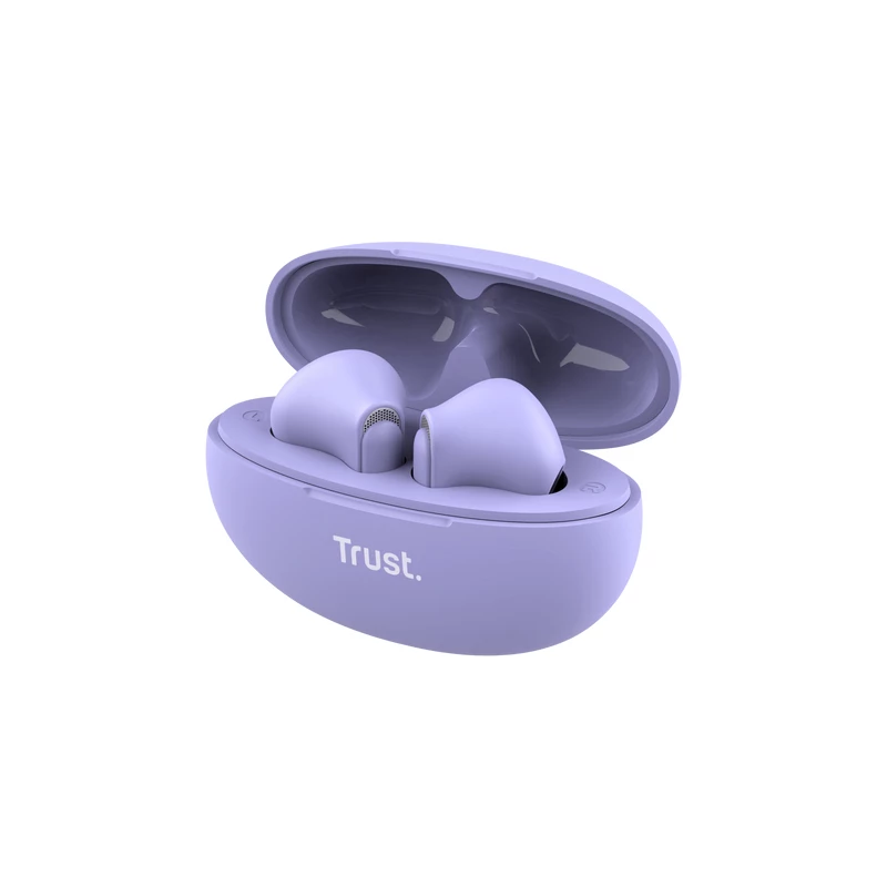 Trust Yavi headset True Wireless Stereo (TWS) in-ear gesprekken/muziek USB Type-C Bluetooth paars