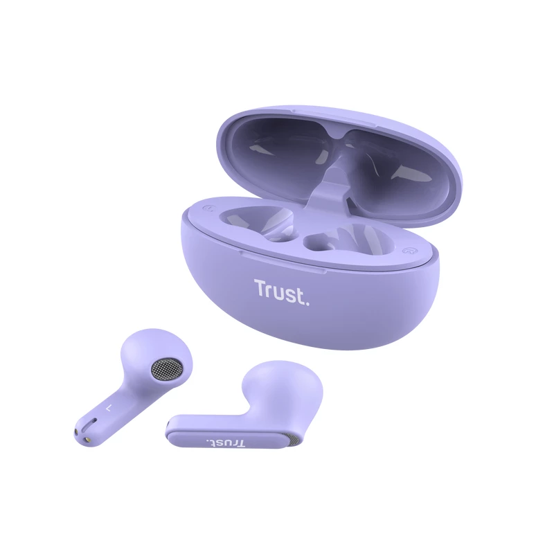 Trust Yavi headset True Wireless Stereo (TWS) in-ear gesprekken/muziek USB Type-C Bluetooth paars
