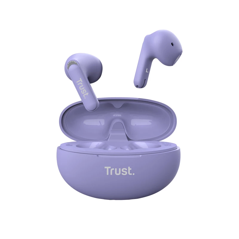 Trust Yavi headset True Wireless Stereo (TWS) in-ear gesprekken/muziek USB Type-C Bluetooth paars