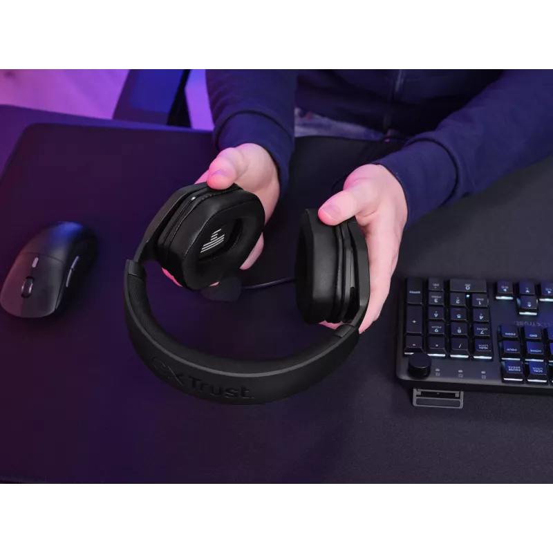 Trust GXT492 Carus headset bedraad hoofdband gaming zwart