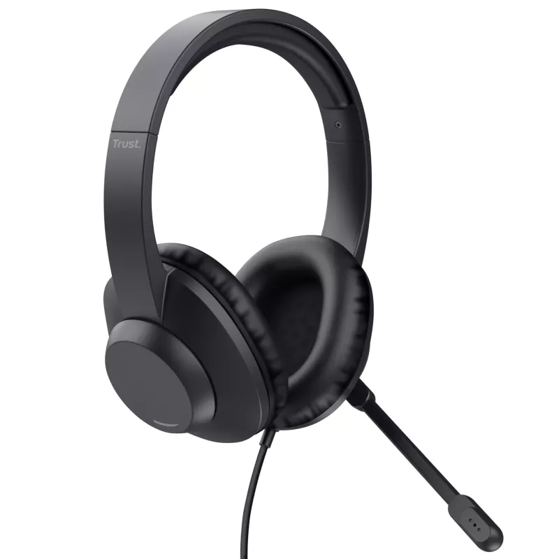 Trust Ayda Max USB headset bedraad hoofdband kantoor/callcenter USB Type-C / USB Type-A zwart