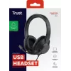 Trust Ayda Max USB headset bedraad hoofdband kantoor/callcenter USB Type-C / USB Type-A zwart