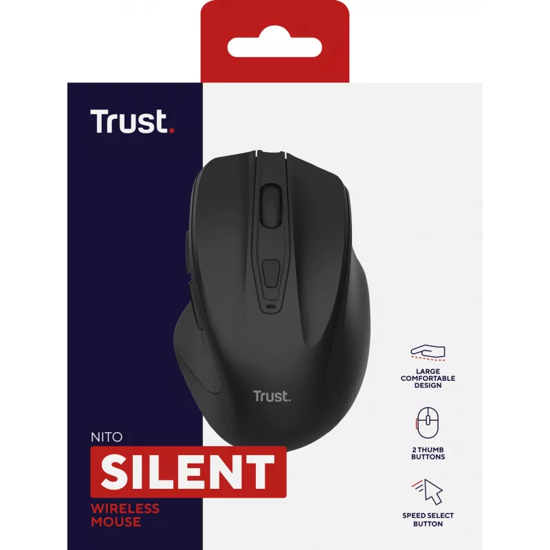 Trust Nito muis universeel dubbelhandig RF draadloos optisch 2200 DPI