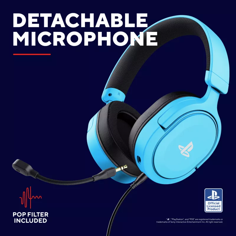 Trust GXT 498B Forta headset bedrade headset met hoofdband gaming blauw