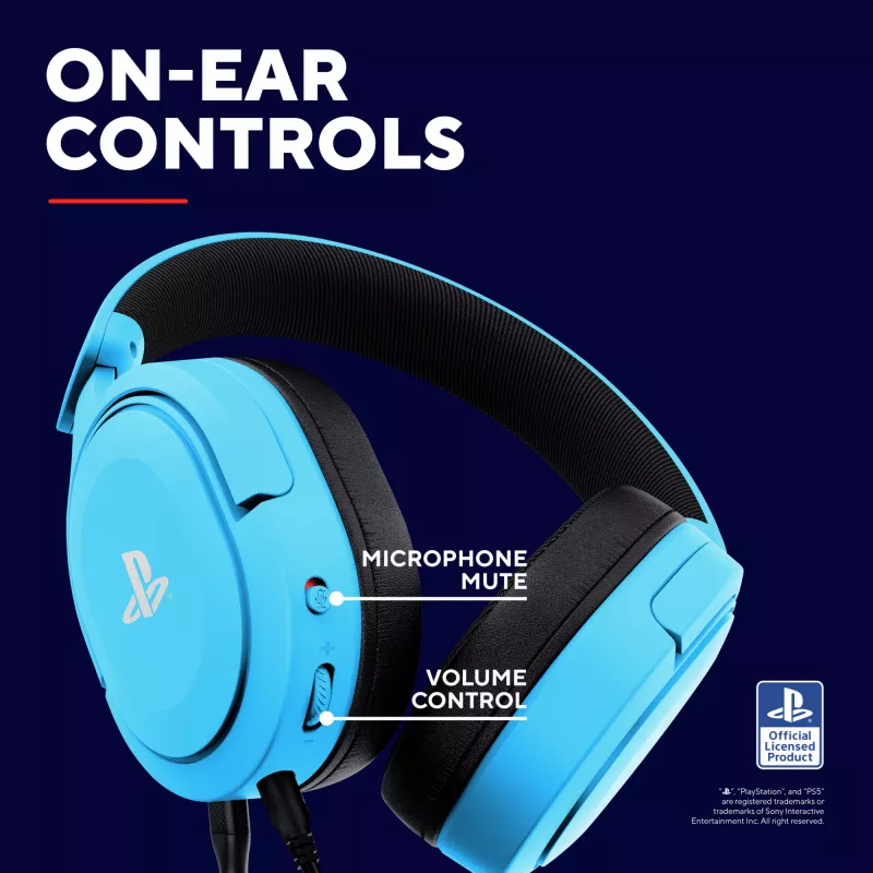 Trust GXT 498B Forta headset bedrade headset met hoofdband gaming blauw