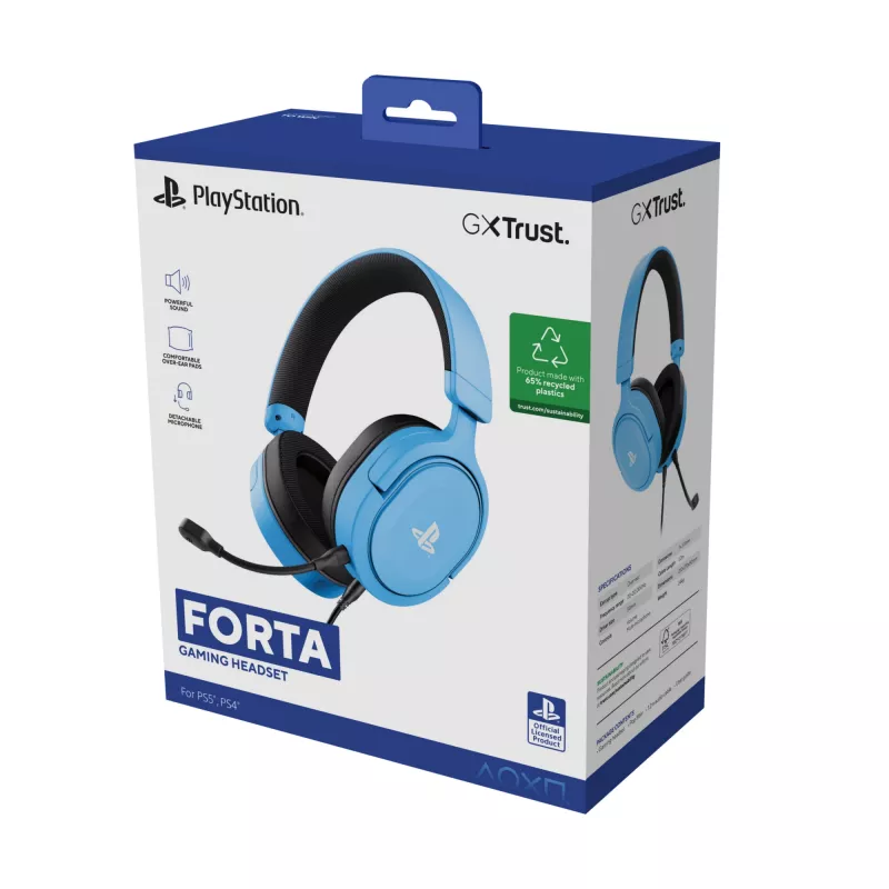 Trust GXT 498B Forta headset bedrade headset met hoofdband gaming blauw