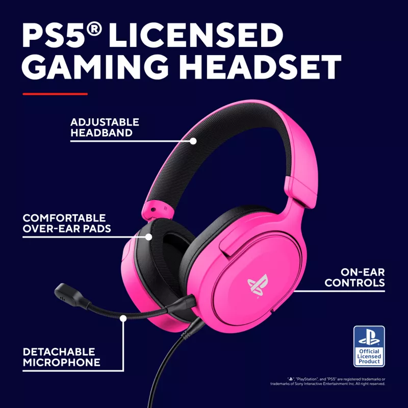 Trust GXT 498P Forta headset bedraad hoofdband gaming roze