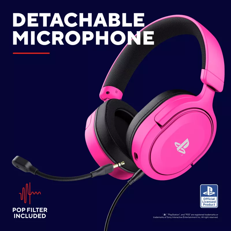 Trust GXT 498P Forta headset bedraad hoofdband gaming roze