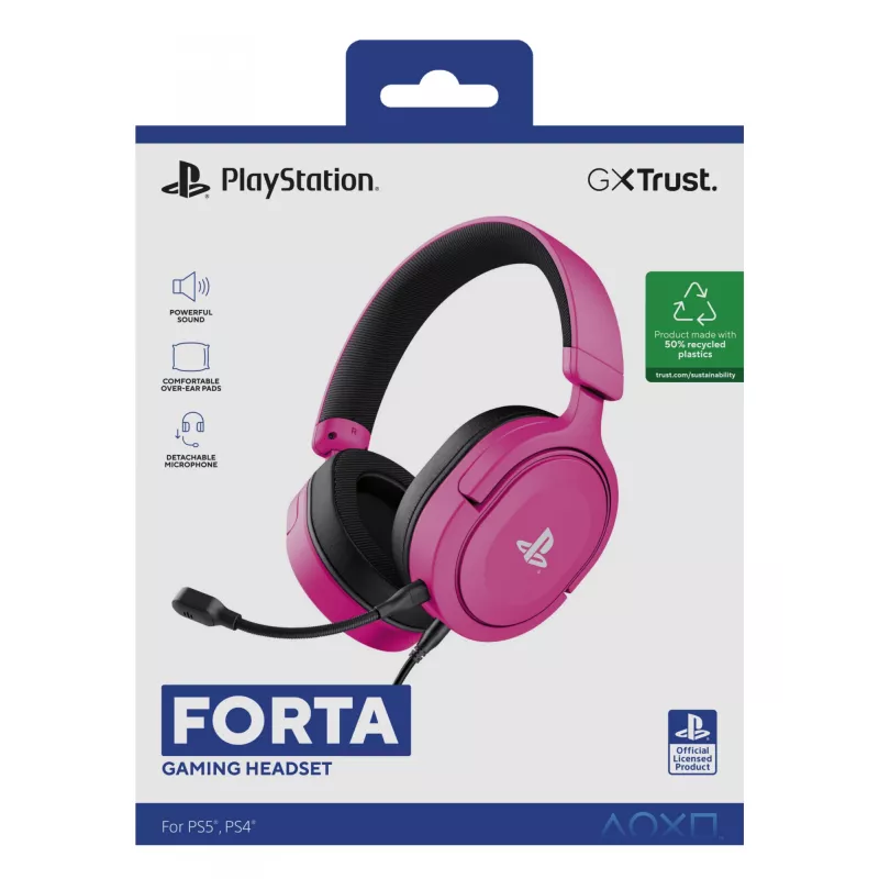 Trust GXT 498P Forta headset bedraad hoofdband gaming roze
