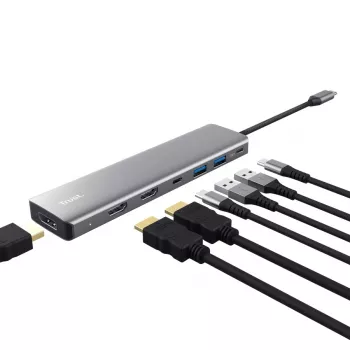 Trust 25661 interface-hub USB Type-C aluminium