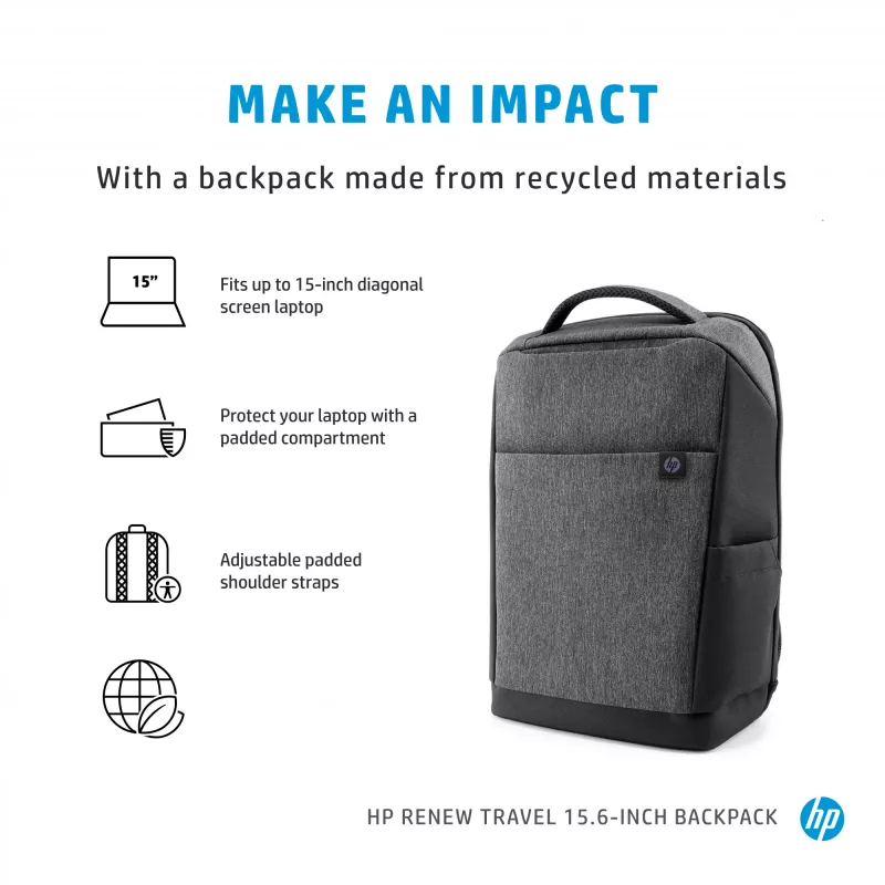 HP Renew Travel 15,6 inch rugzak, rugzak, 650 g