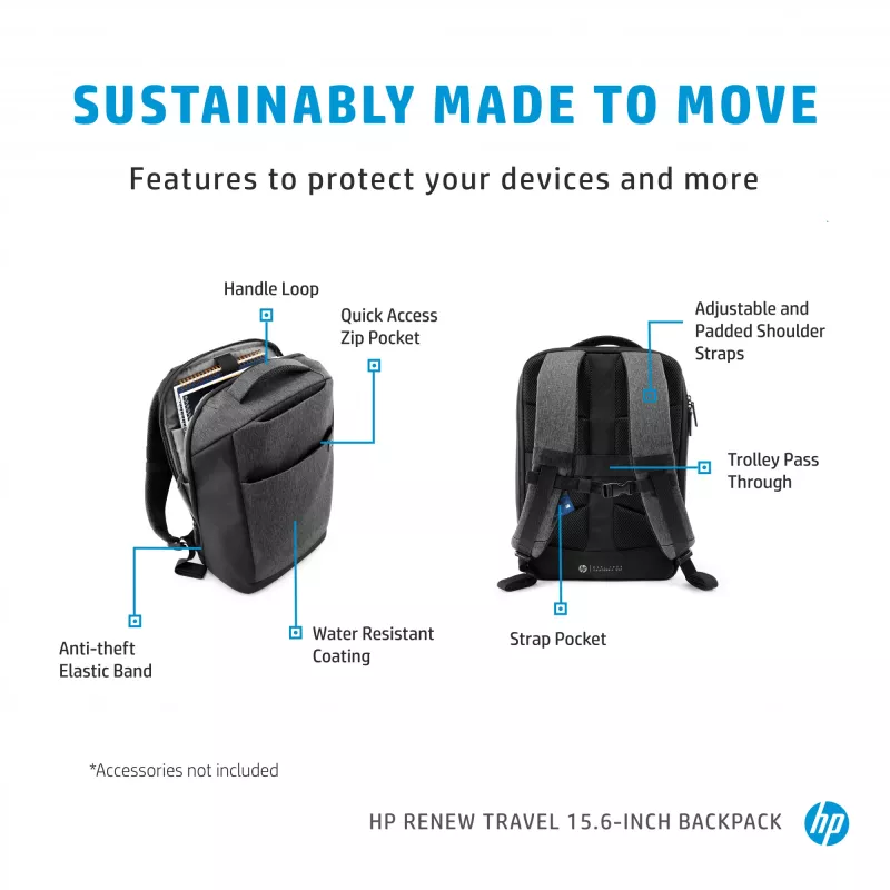 HP Renew Travel 15,6 inch rugzak, rugzak, 650 g