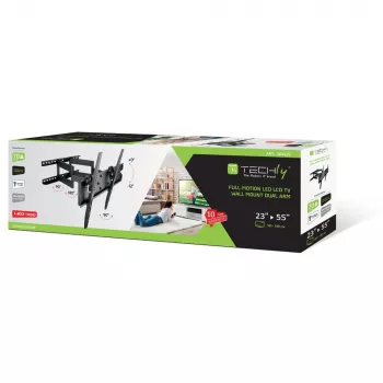 Techly 23-55 inch wandbeugel voor LED TV LCD volledig beweegbaar dubbele arm” ICA-PLB 147M
