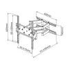 Techly 23-55 inch wandbeugel voor LED TV LCD volledig beweegbaar dubbele arm” ICA-PLB 147M