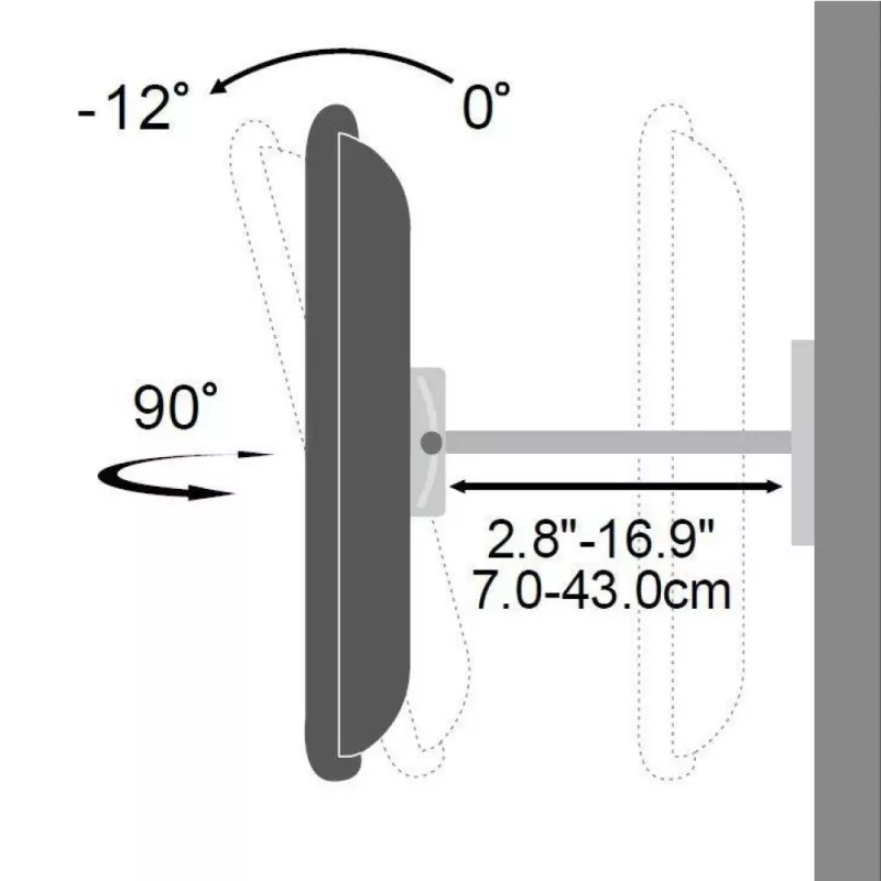 Techly 23-55 inch wandbeugel voor LED TV LCD volledig beweegbaar dubbele arm” ICA-PLB 147M