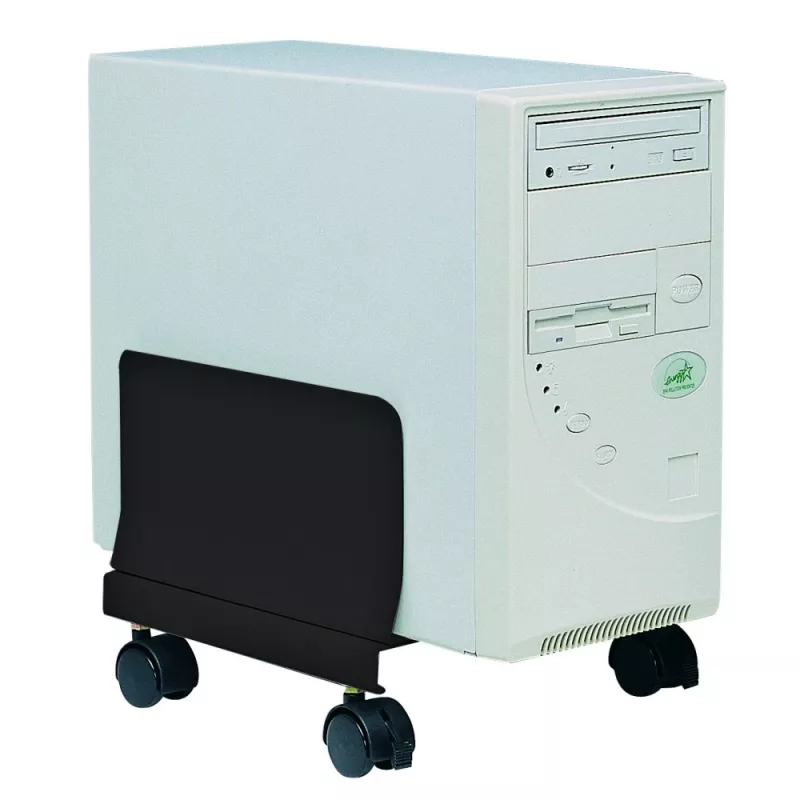 Techly ICA-CS 34 cpu-/pc-houder met wielen, verstelbaar, metaal, zwart