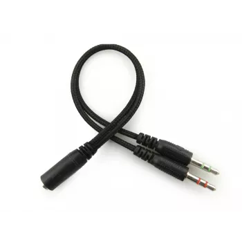Sandberg MiniJack Headset Saver, bedraad, gesprekken/muziek, 20 - 20000 Hz, 71 g, headset, zwart