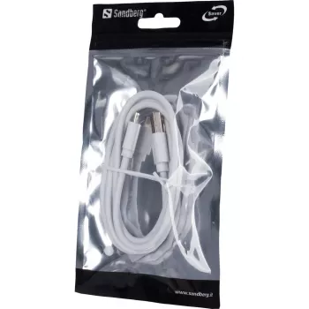 Sandberg MicroUSB Sync/Charge 1m SAVER, 1 m, Micro-USB A, USB A, wit