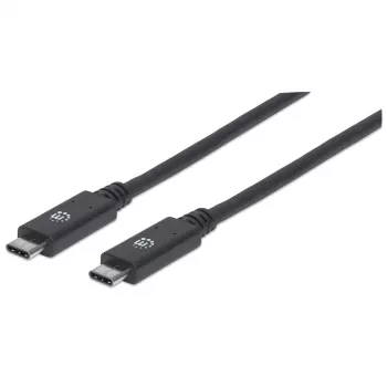 USB-C-kabel Manhattan USB31C5C1M 1m stekker naar stekker zwart