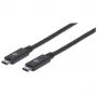 USB-C-kabel Manhattan USB31C5C1M 1m stekker naar stekker zwart