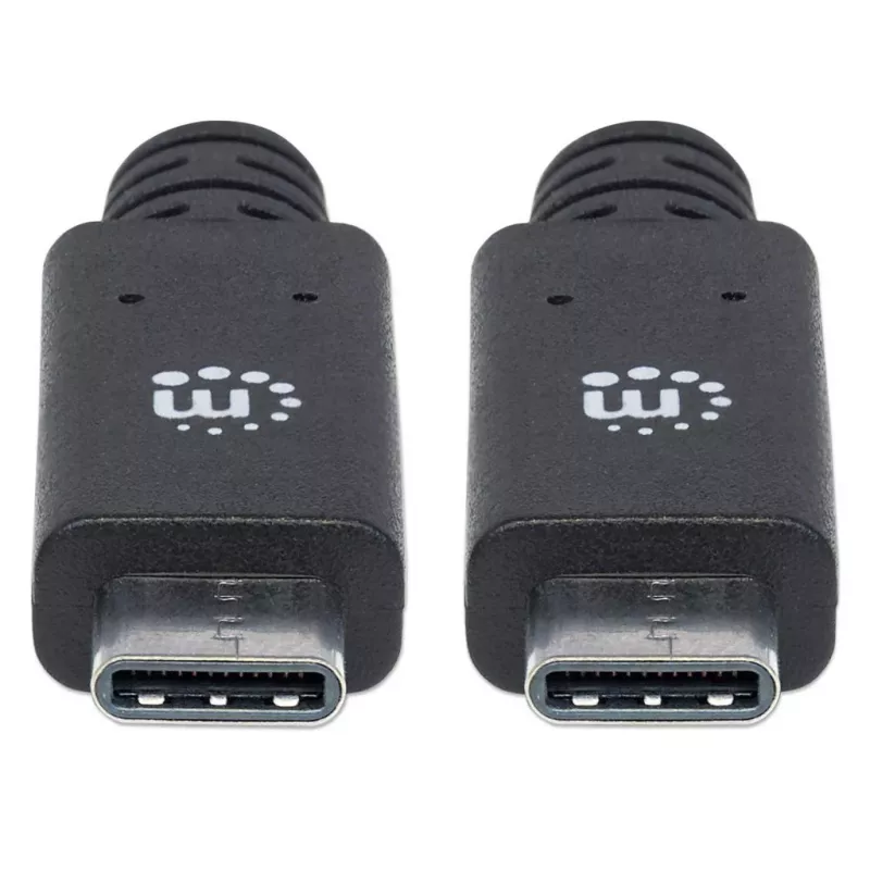 USB-C-kabel Manhattan USB31C5C1M 1m stekker naar stekker zwart