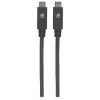 USB-C-kabel Manhattan USB31C5C1M 1m stekker naar stekker zwart