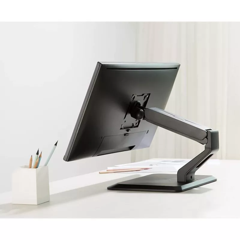 Techly ICA-LCD 35TS bureausteun voor touchscreenmonitor, 17-32 inch, tot 10 kg, VESA 75x75/100x100, gasveer, zwart