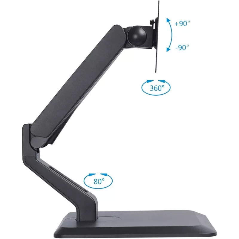 Techly ICA-LCD 35TS bureausteun voor touchscreenmonitor, 17-32 inch, tot 10 kg, VESA 75x75/100x100, gasveer, zwart