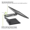 Techly ICA-LCD 35TS bureausteun voor touchscreenmonitor, 17-32 inch, tot 10 kg, VESA 75x75/100x100, gasveer, zwart