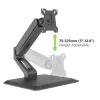 Techly ICA-LCD 35TS bureausteun voor touchscreenmonitor, 17-32 inch, tot 10 kg, VESA 75x75/100x100, gasveer, zwart