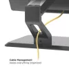 Techly ICA-LCD 35TS bureausteun voor touchscreenmonitor, 17-32 inch, tot 10 kg, VESA 75x75/100x100, gasveer, zwart