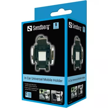 Sandberg In Car universele mobiele houder, mobiele telefoon/smartphone, passieve houder, auto, zwart