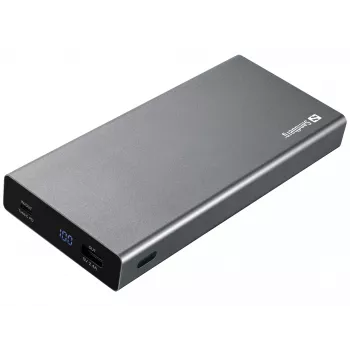 Sandberg Powerbank USB-C PD 100W 20000, 20000 mAh, lithium-ion (Li-Ion), Quick Charge 3.0, 100 W, grijs