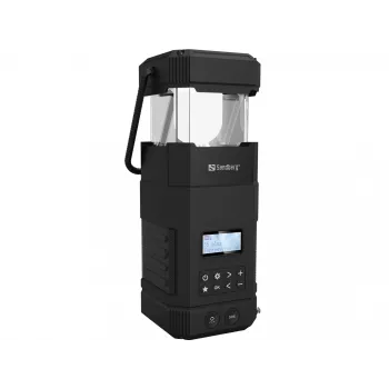 Sandberg Survivor Lantern All-in1 10000, batterijgevoede campinglantaarn, zwart, IPX5, LED, USB C, batterij