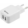 Sandberg AC-oplader Dual USB 2.4+1A EU, binnen, AC, USB, 5 V, zwart, wit