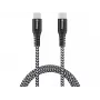 Sandberg Survivor USB-C-kabel 1M 100W, 1 m, USB C, USB C, USB 2.0, zwart, grijs