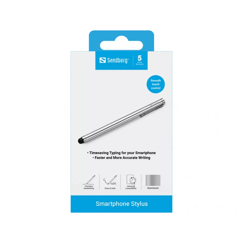 Sandberg smartphone stylus, mobiele telefoon/smartphone, zilver, 5 g, 140 mm, 7 mm, 7 mm