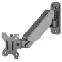 Manhattan wandbeugel voor tv & monitors (veerarm, 2 gewrichten), voor schermen 17 inch tot 32 inch, VESA-compatibiliteit: 75x75 mm en 100x100 mm – controleer de afmetingen van de vier bevestigingsgaten op de achterkant van het scherm om te controleren of het past, max. 8 kg, zwart, beugel, levenslange garantie