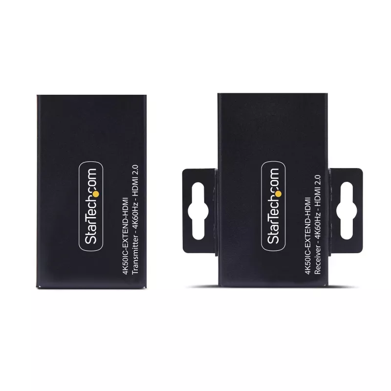 StarTech.com HDMI-extender via CAT5e/CAT6, 4K 60Hz, tot 200ft (60m), zender- en ontvangerkit, Power over kabel, compacte behuizing