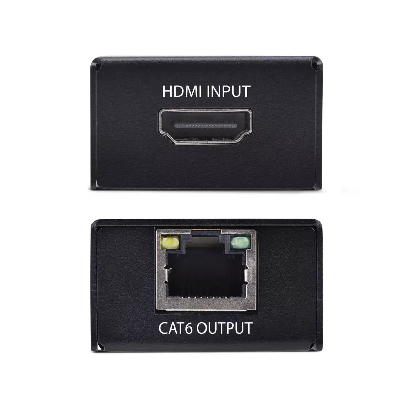 StarTech.com HDMI-extender via CAT5e/CAT6, 4K 60Hz, tot 200ft (60m), zender- en ontvangerkit, Power over kabel, compacte behuizing