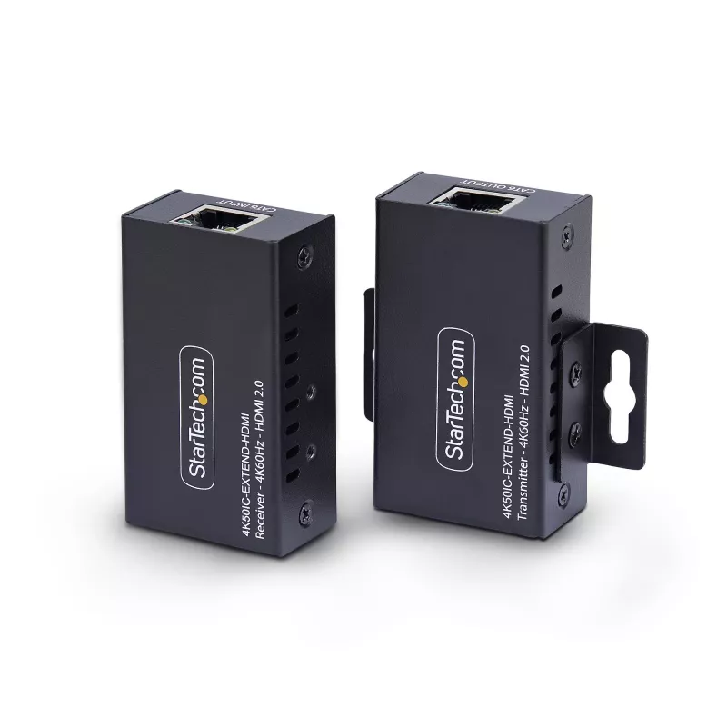 StarTech.com HDMI-extender via CAT5e/CAT6, 4K 60Hz, tot 200ft (60m), zender- en ontvangerkit, Power over kabel, compacte behuizing