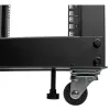 StarTech.com 4-posts 12U mobiel open-frame serverrack, vier-posts 19 inch netwerkrack met wielen, rolbaar rack met verstelbare diepte voor computer/AV/data/IT-apparatuur – wielen, stelvoeten of vloermontage
