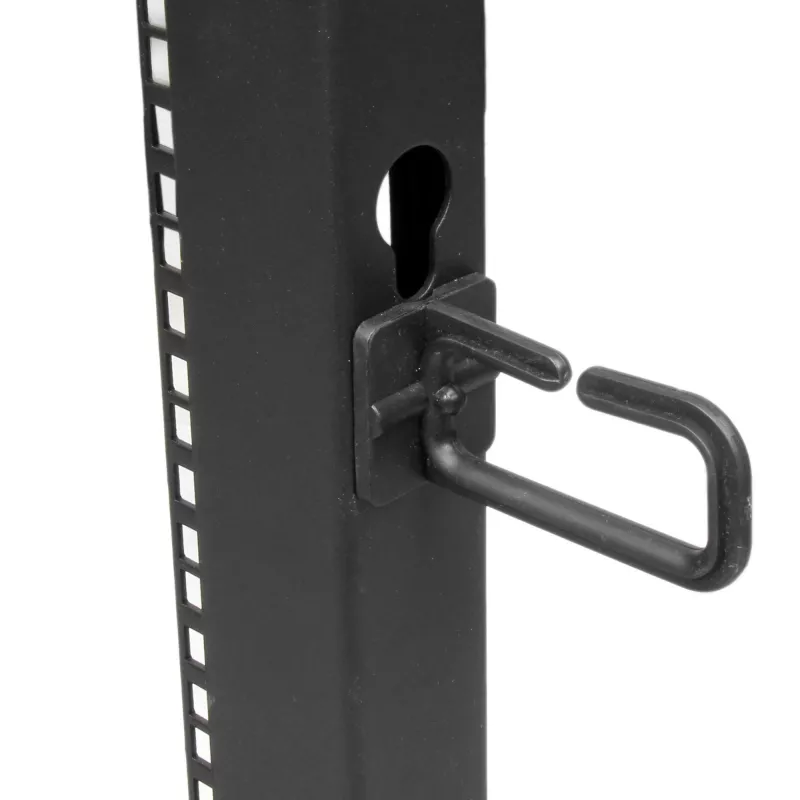 StarTech.com 4-posts 12U mobiel open-frame serverrack, vier-posts 19 inch netwerkrack met wielen, rolbaar rack met verstelbare diepte voor computer/AV/data/IT-apparatuur – wielen, stelvoeten of vloermontage
